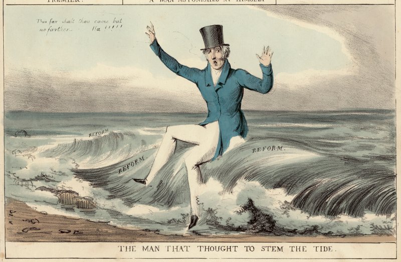 O homem que pensou em conter a onda da Reforma, The Duke Of Wellington de English School
