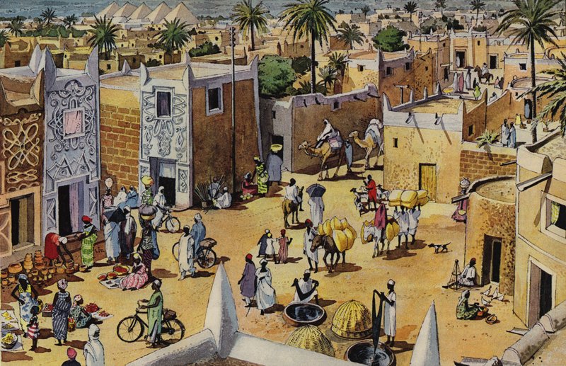 A cidade antiga e famosa de Kano na Nigéria de English School