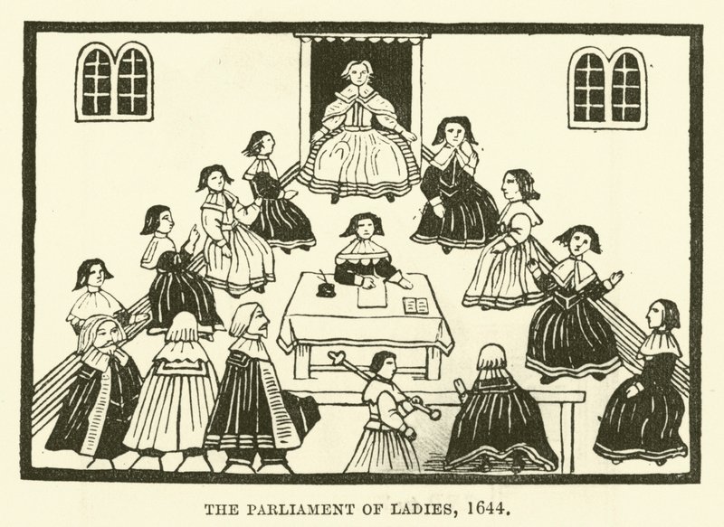 O parlamento das senhoras, 1644 de English School