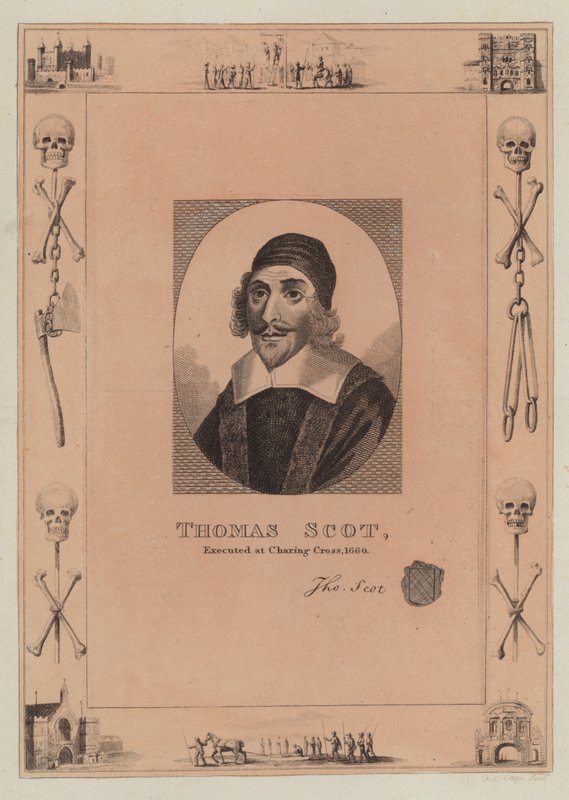 Thomas Scot, executado em Charing Cross, 1660 de English School