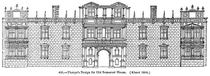 Projeto de Thorpes para a casa velha de Somerset. (Cerca de 1600) de English School