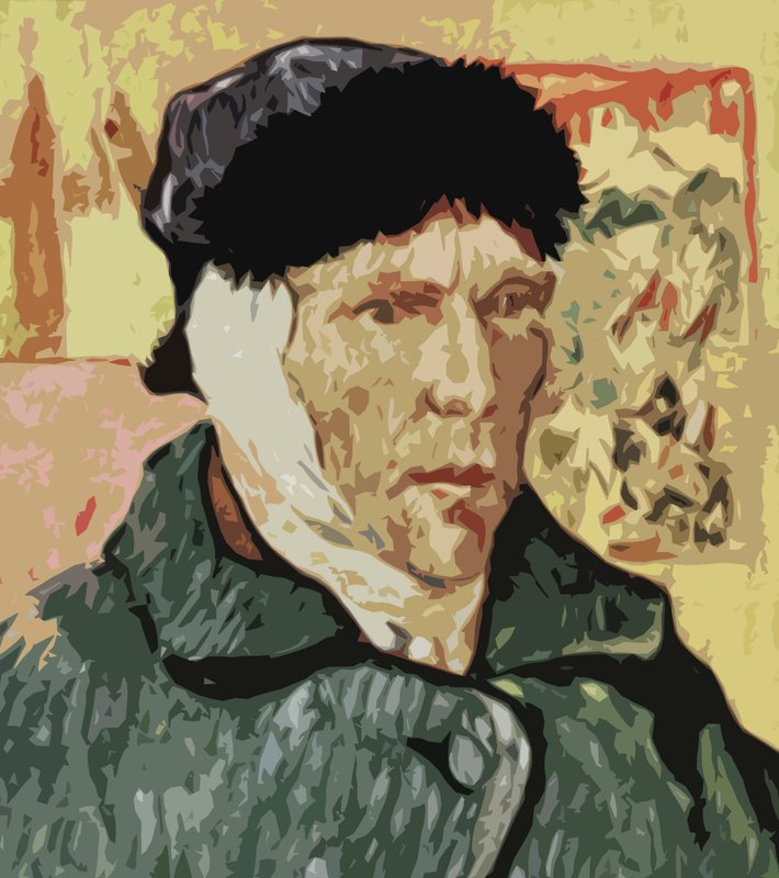Vincent Van Gogh, com orelha enfaixada de English School