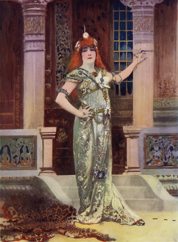 Madame Sarah Bernhardt em Iseyl (foto colorida) de English Photographer