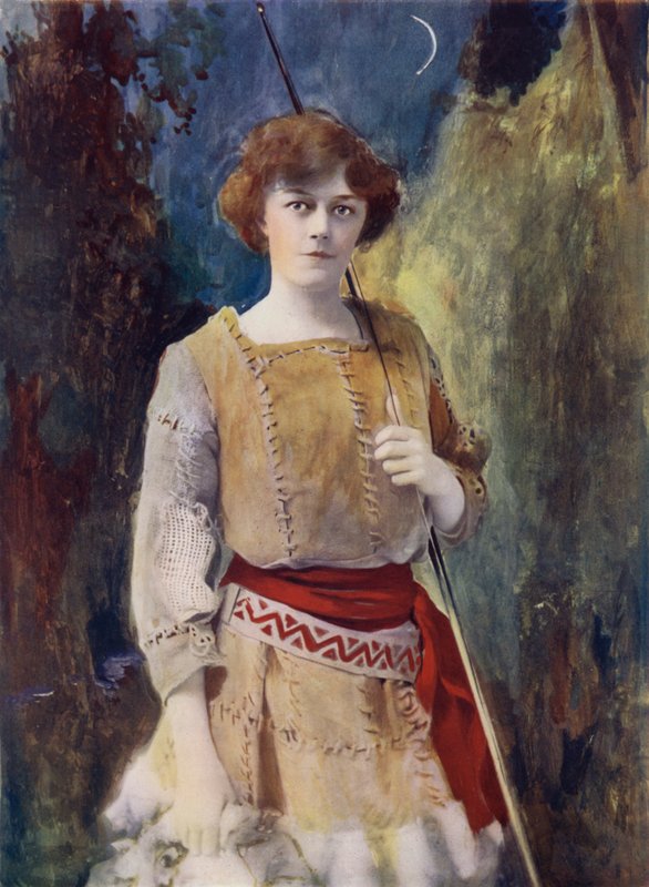Miss Irene Vanbrugh em O Críton Admirável (foto colorida) de English Photographer
