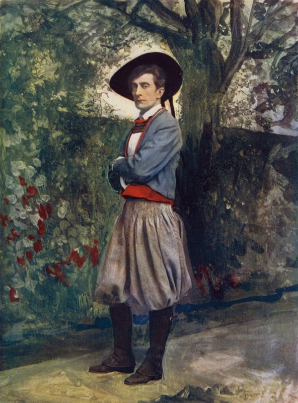 Sr. Forbes Robertson em O Sacramento de Judas (foto colorida) de English Photographer