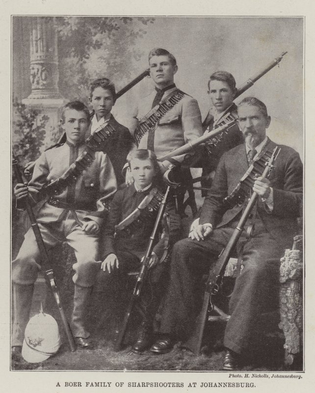 Uma Família Boer de Atiradores em Joanesburgo de English Photographer