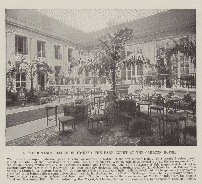 Um elegante resort de hoje, o Palm Court no Carlton Hotel de English Photographer