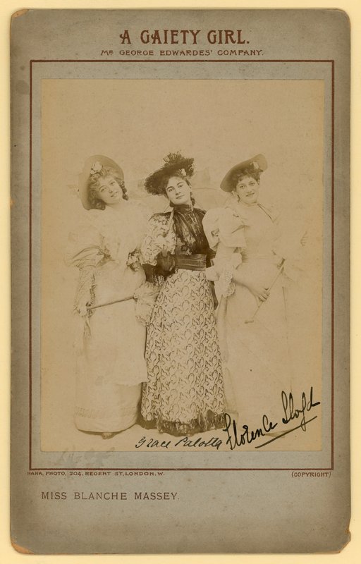 Uma menina da alegria - senhorita Blanche Massey, Grace Palotta, Florence Lloyd de English Photographer
