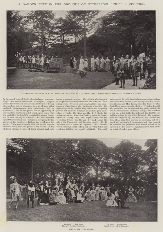 Uma festa de jardim nos terrenos da Otterspool House, Liverpool de English Photographer
