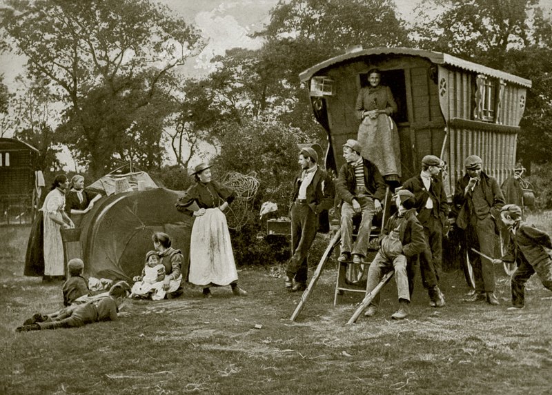 Um acampamento cigano em Essex de English Photographer