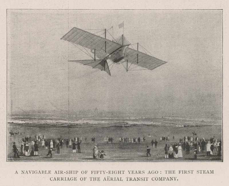 Um Navio Aéreo Navegável de Cinqüenta e oito Anos atrás, o Primeiro Transporte a Vapor da Companhia Aérea de Trânsito de English Photographer