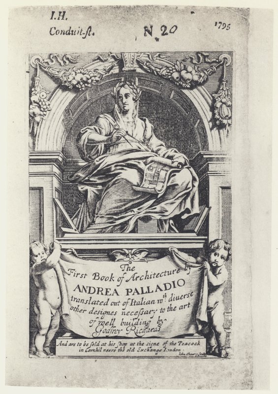 A Palladio, O Primeiro Livro de Arquitetura, Tr G Richards 1668 (foto a p/b) de English Photographer