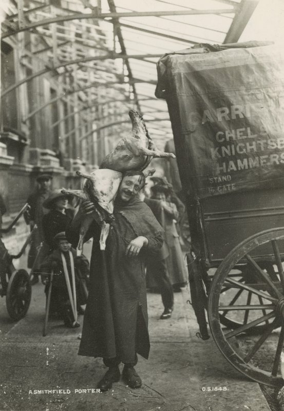 Um porteiro de Smithfield de English Photographer