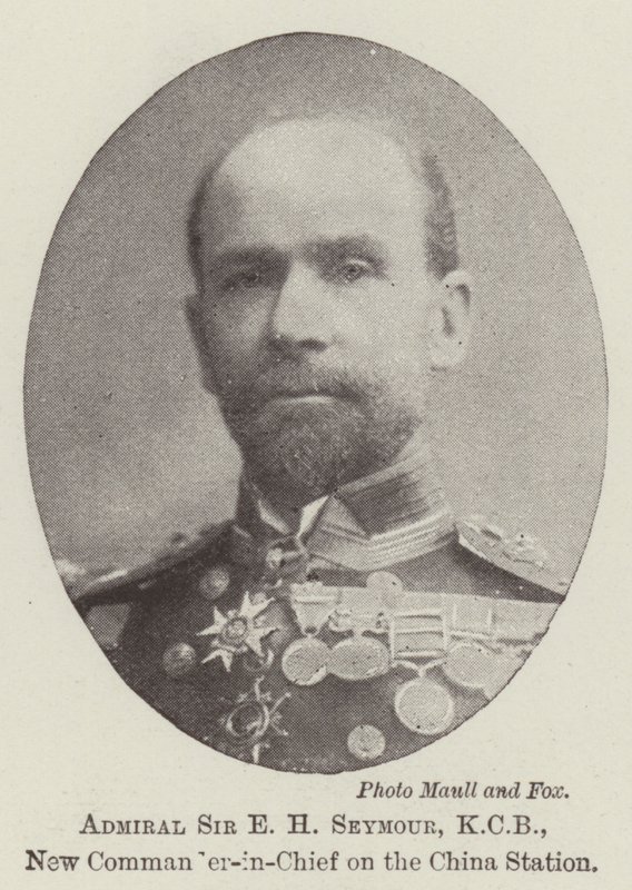 Almirante Sir EH Seymour, KCB, Novo Comandante em Chefe da Estação da China de English Photographer
