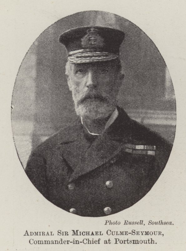 Almirante Sir Michael Culme-Seymour, comandante em chefe em Portsmouth de English Photographer