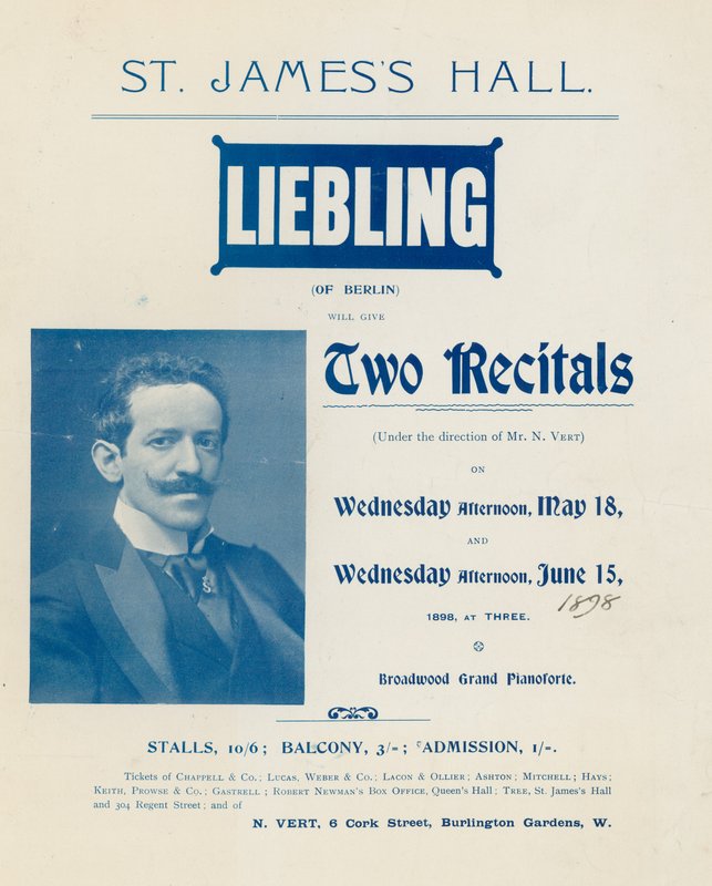 Anúncio de um concerto de Liebling of Berlin de English Photographer