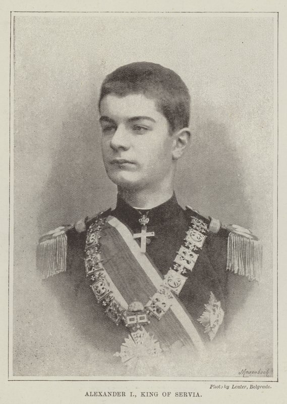 Alexandre I, rei de Servia de English Photographer