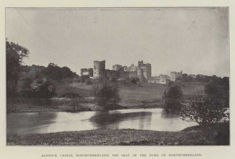Castelo de Alnwick, Northumberland, a sede do Duque de Northumberland de English Photographer