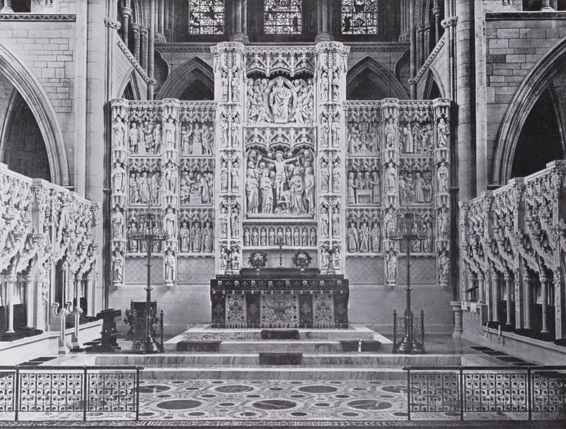 Altar e Reredos, Catedral de Truro (foto a p/b) de English Photographer