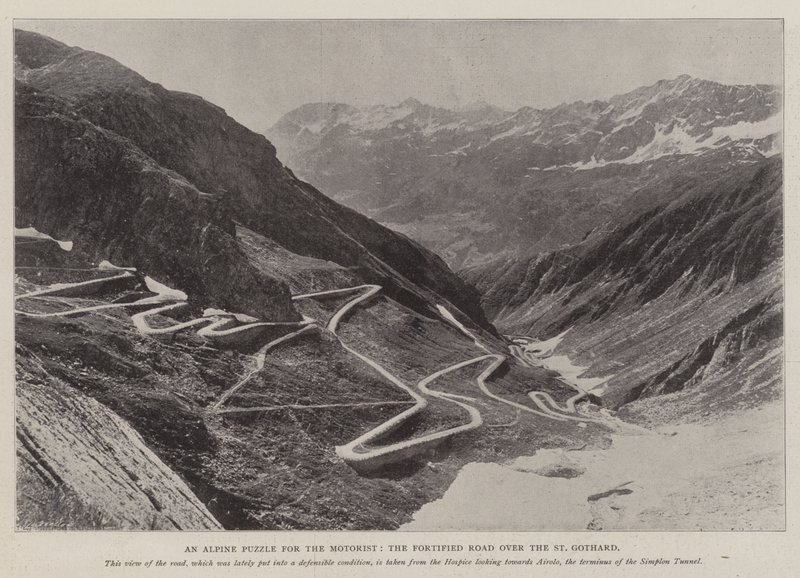 Um enigma alpino para o motorista, a estrada fortificada sobre o St Gothard de English Photographer