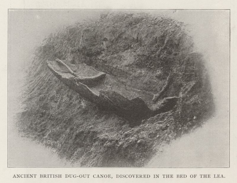 Antiga canoa britânica descoberta no Bed of the Lea de English Photographer