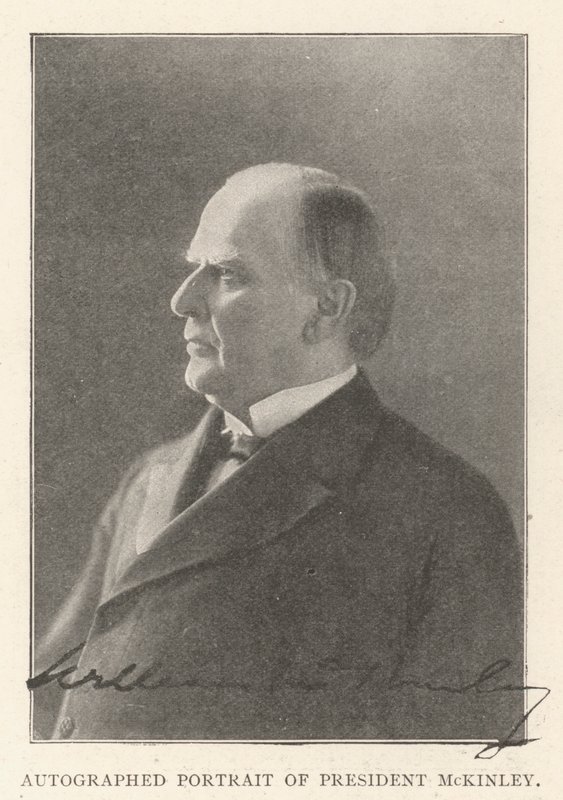 Retrato Autografado do Presidente McKinley de English Photographer