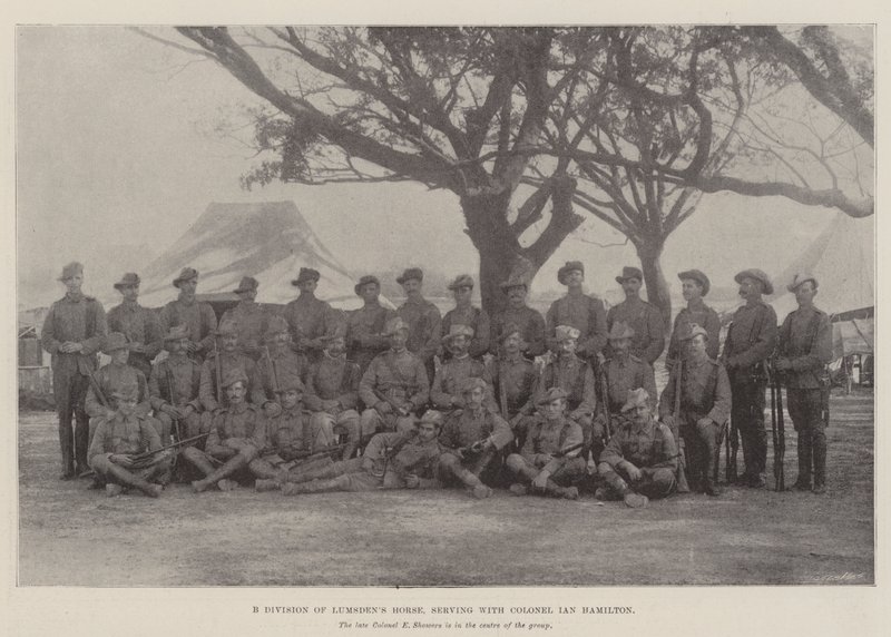 B Divisão de Lumsdens Horse, servindo com o Coronel Ian Hamilton de English Photographer