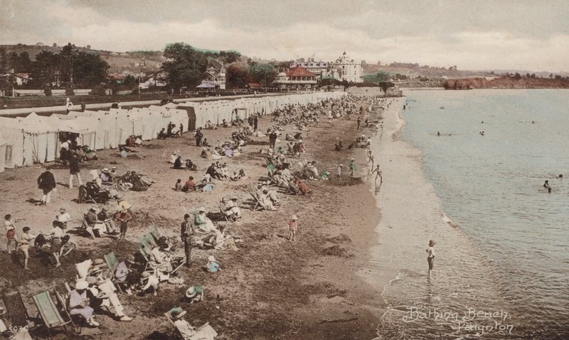 Praia balnear, Paignton (fotografia a cores) de English Photographer