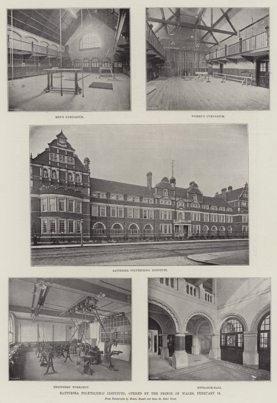 Instituto Politécnico de Battersea, inaugurado pelo Príncipe de Gales, em 24 de fevereiro de English Photographer