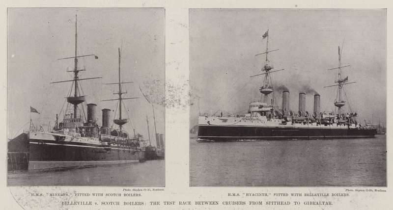 Belleville v Scotch Boilers, a corrida de testes entre os cruzadores de Spithead até Gibraltar de English Photographer