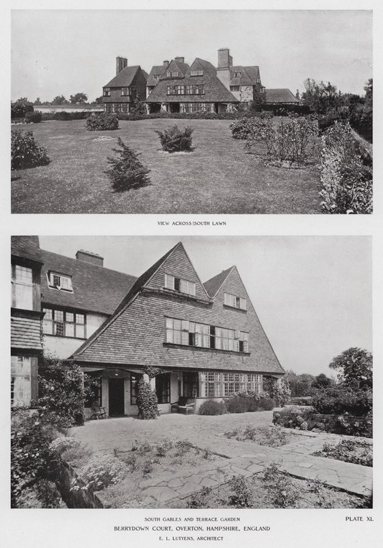 Berrydown Court, Overton, Hampshire, Inglaterra (foto a p/b) de English Photographer