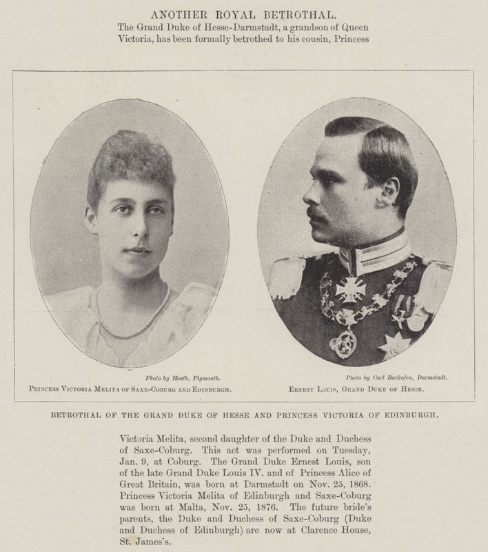 Noivado do Grão-Duque de Hesse e Princesa Vitória de Edimburgo de English Photographer