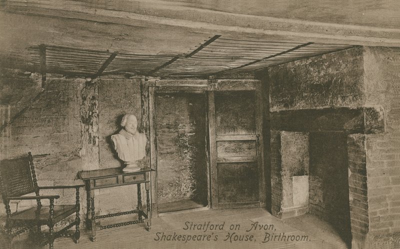 Birthroom, casa de Shakespeare, Stratford em cima de Avon. Postal enviado em 1913. de English Photographer