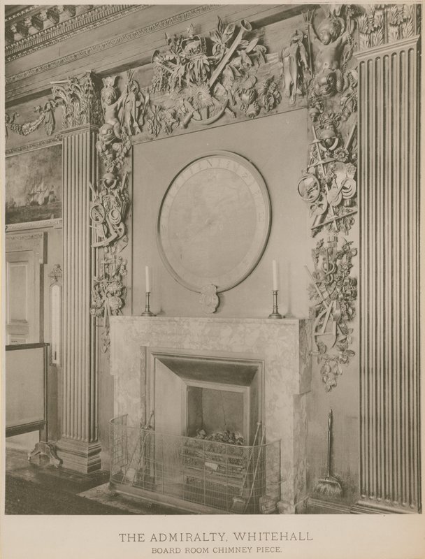 Peça de chaminé de sala de diretoria no Almirantado de English Photographer
