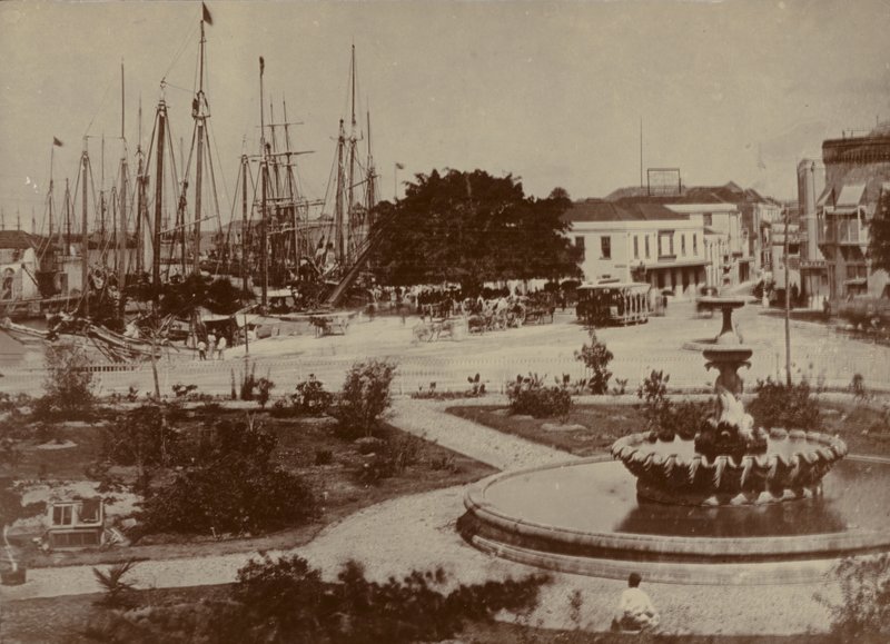 Porto de Bridgetown, por volta de 1900 de English Photographer