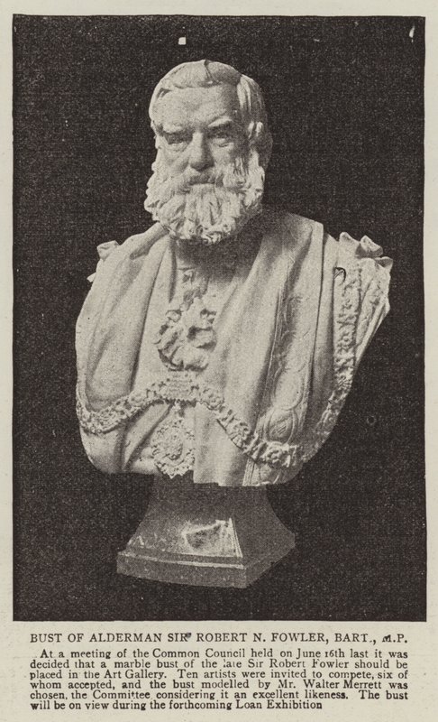 Busto do vereador Sir Robert N Fowler, Baronete, MP de English Photographer