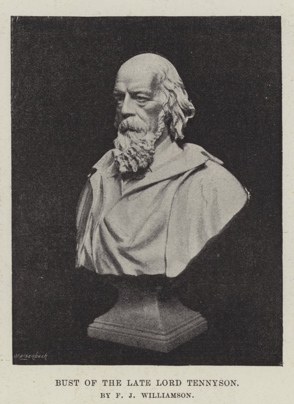 Busto do falecido Lord Tennyson, por FJ Williamson de English Photographer