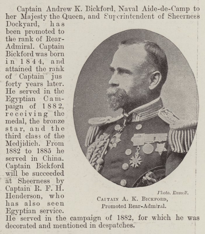 Capitão AK Bickford, contra-almirante promovido de English Photographer