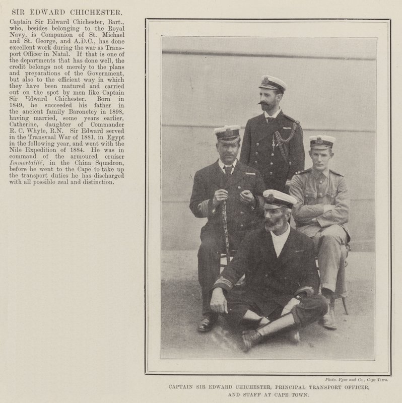 Capitão Sir Edward Chichester, Diretor de Transportes e Pessoal da Cidade do Cabo de English Photographer