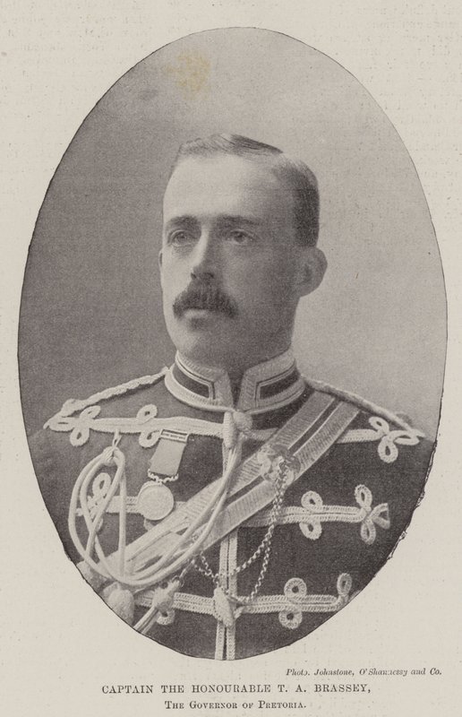 Capitão o honorável TA Brassey, o governador de Pretória de English Photographer