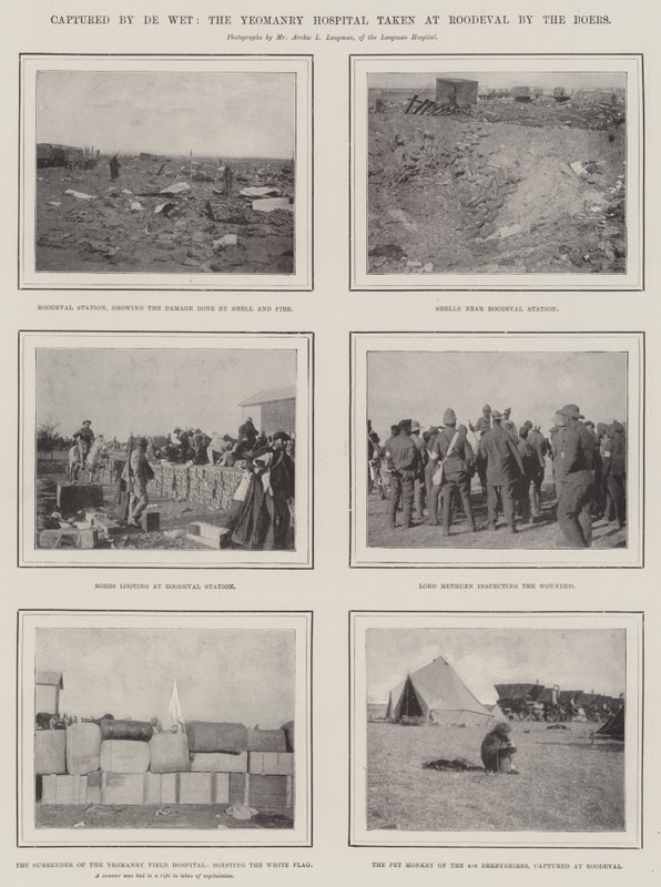 Capturado por De Wet, o Hospital Yeomanry tomado em Roodeval pelos Boers de English Photographer