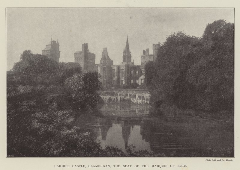 Castelo de Cardiff, Glamorgan, a sede do Marquês de Bute de English Photographer