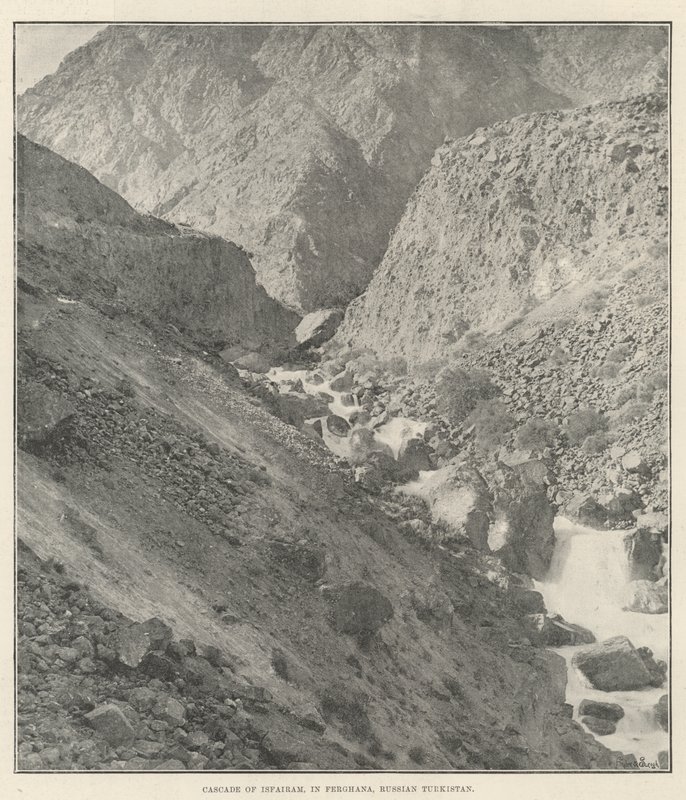 Cascata de Isfairam, em Ferghana, Turquemenistão de English Photographer