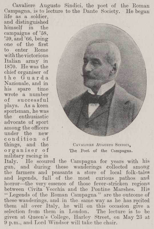 Cavaliere Augusto Sindici, o Poeta da Campagna de English Photographer