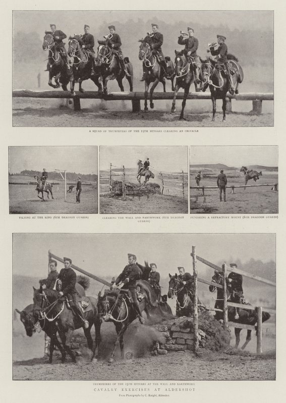 Exercícios de cavalaria em Aldershot de English Photographer