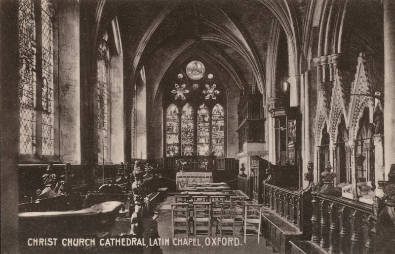 Catedral da Igreja de Cristo, Capela Latina, Oxford (foto a p/b) de English Photographer
