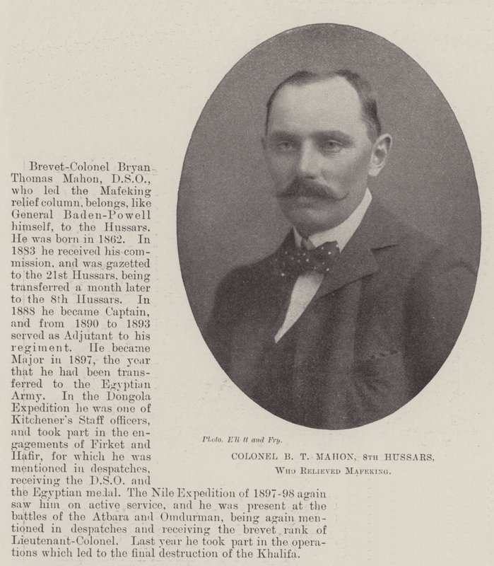 Coronel BT Mahon, 8º Hussars, que aliviou Mafeking de English Photographer