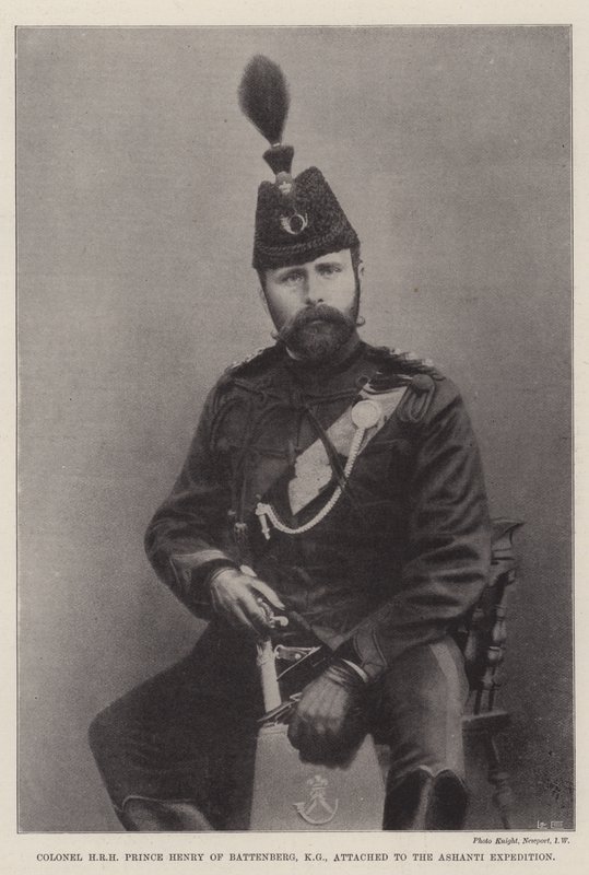 Coronel HRH Príncipe Henrique de Battenberg, KG, anexado à Expedição Ashanti de English Photographer