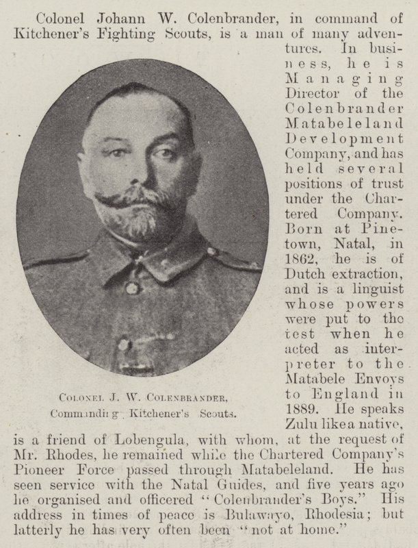 Coronel JW Colenbrander, comandando Kitcheners Scouts de English Photographer