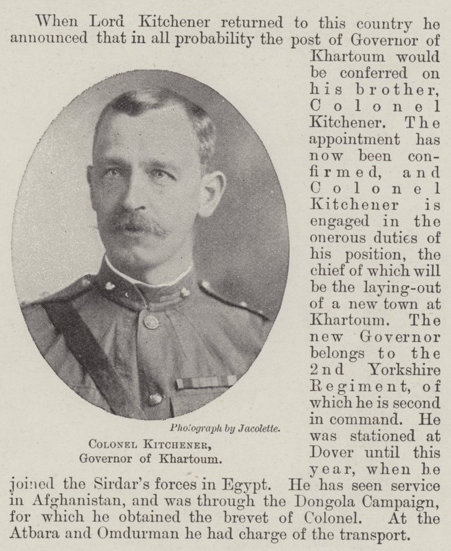 Coronel Kitchener, governador de Cartum de English Photographer